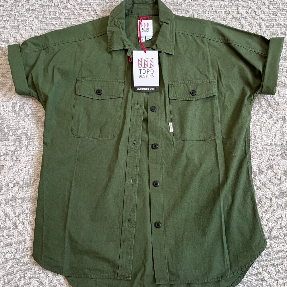 NWT Topo Designs Oversized Button Down Shirt
